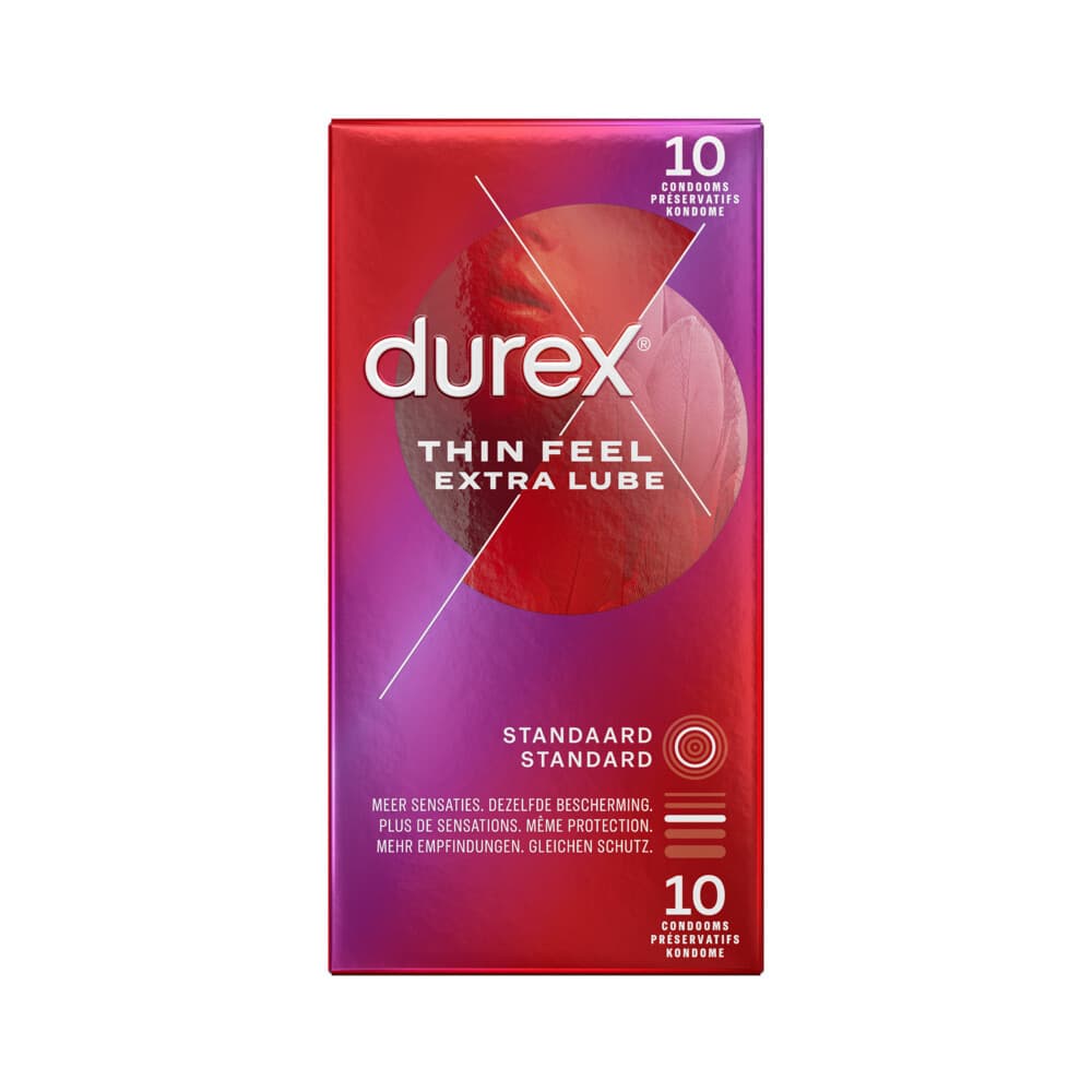 Durex Condooms Thin Feel met Extra Glijmiddel 10 stuks
