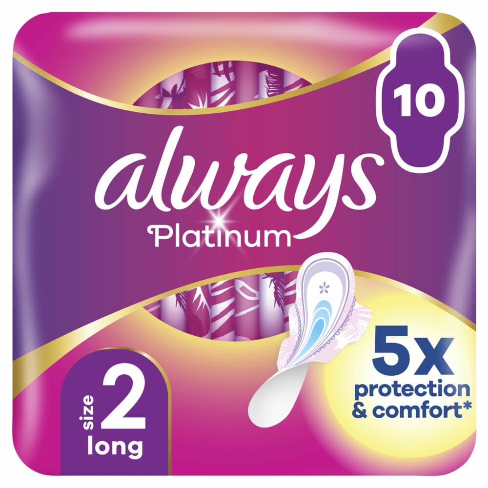 Always Maandverband Platinum Long 10 stuks