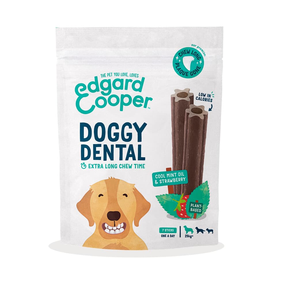 Edgard&Cooper Doggy Dental Sticks Aardbei - Frisse Muntolie