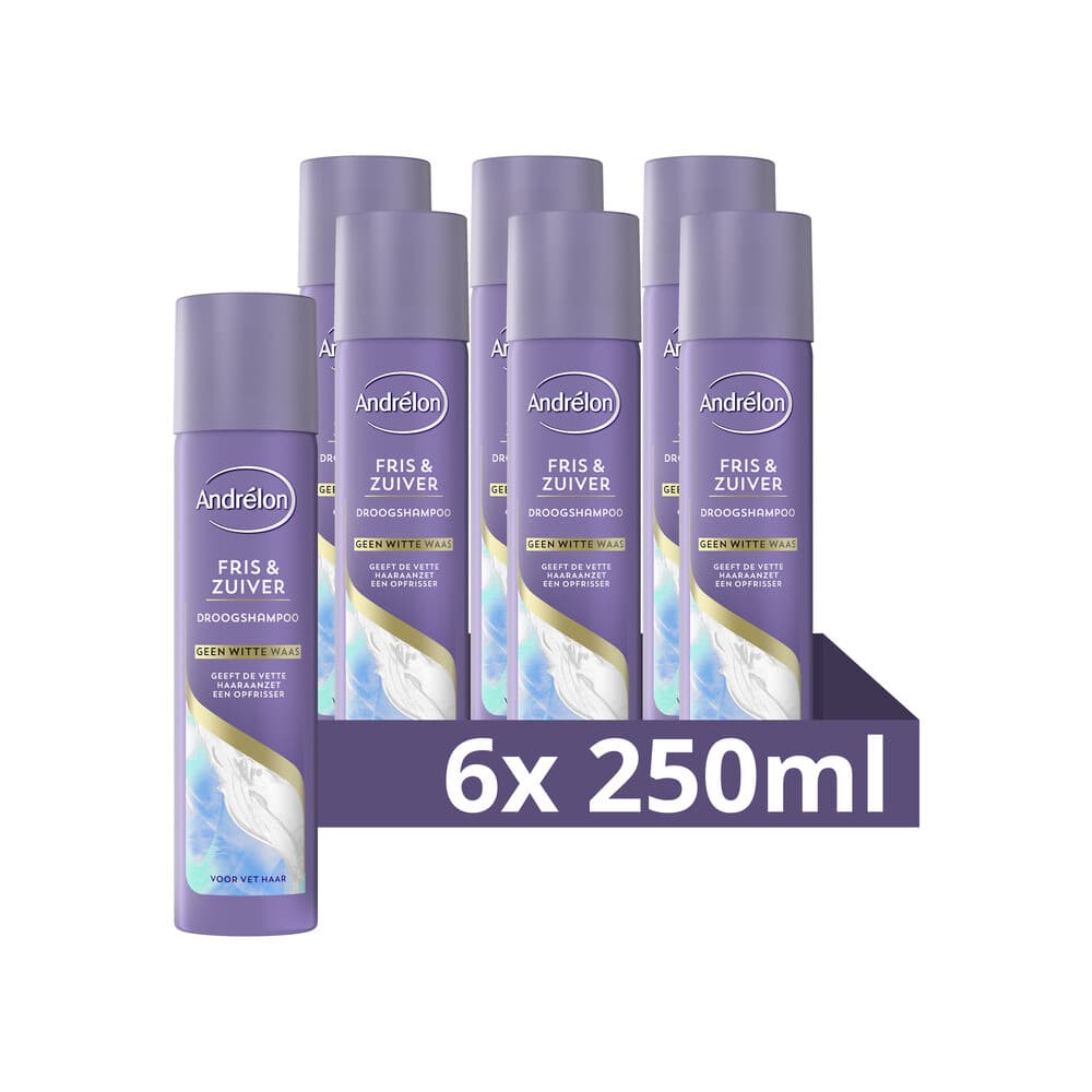 6x Andrélon Droogshampoo Fris&Zuiver 245 ml