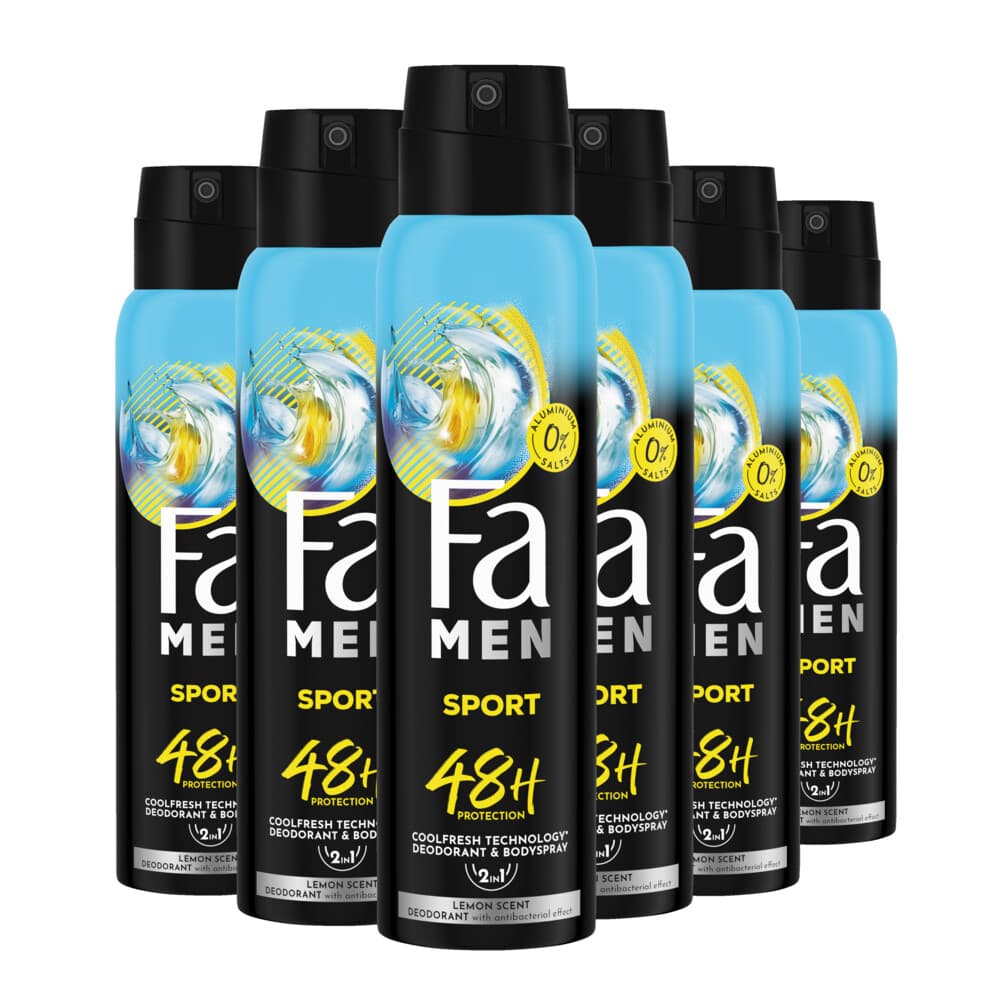 6x Fa Men Deodorant Spray Sport 150 ml