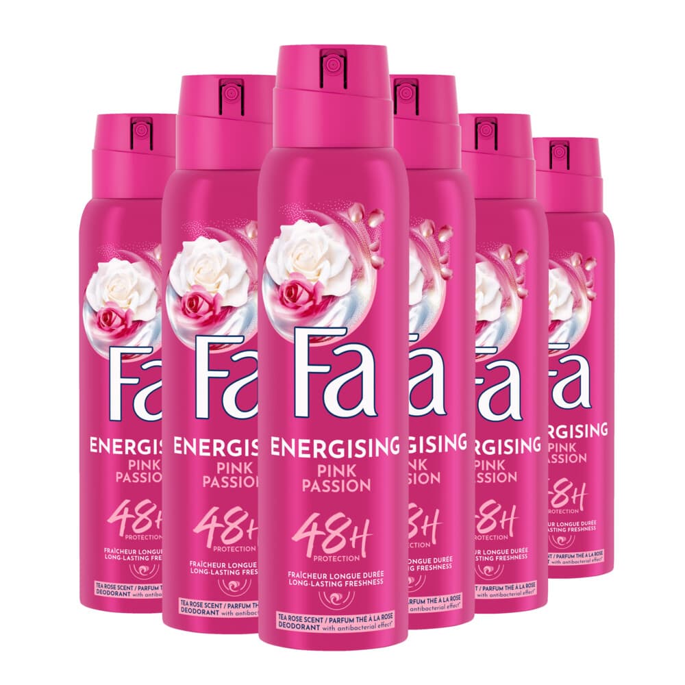 6x Fa Deodorant Spray Pink Passion 150 ml
