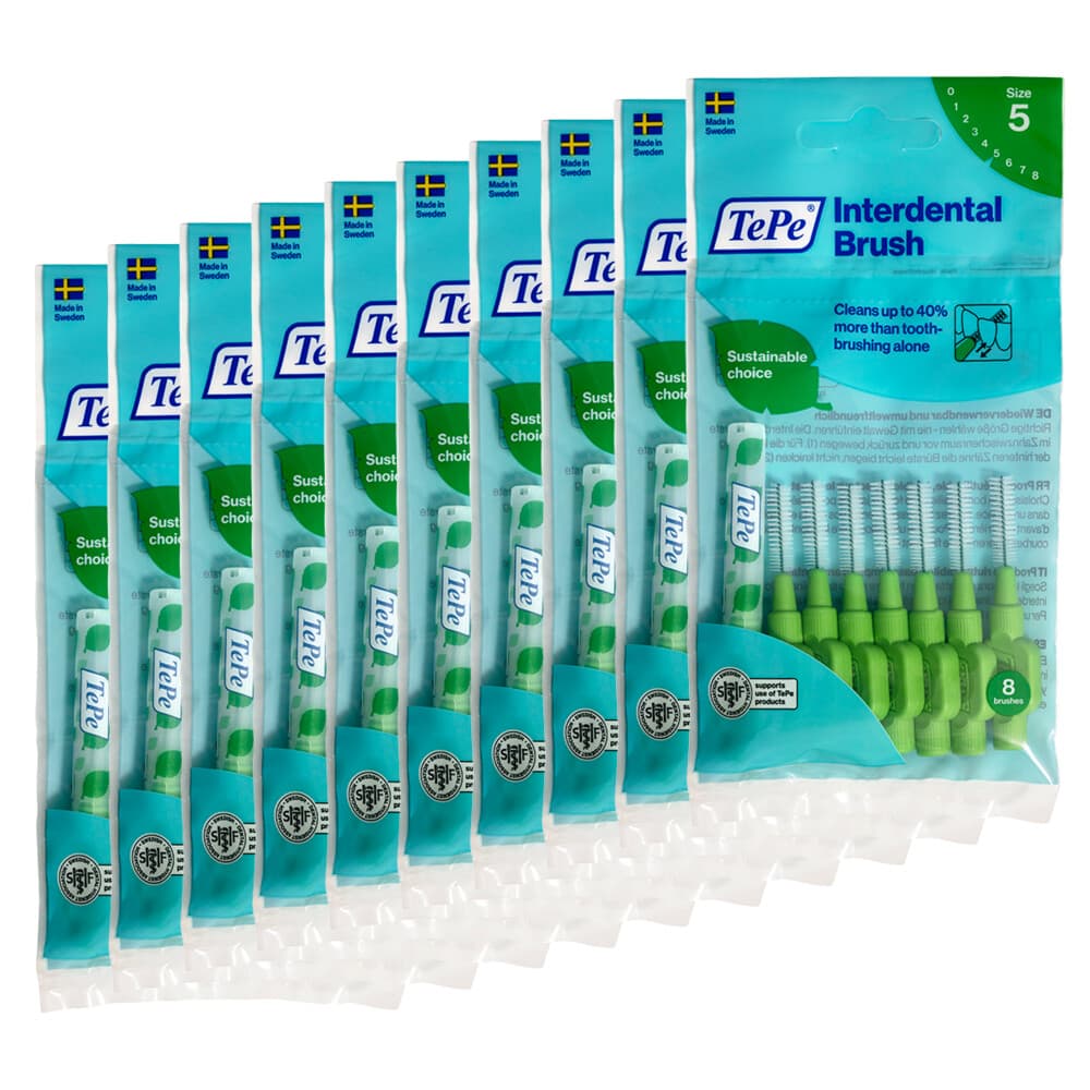 10x TePe Interdentale Ragers Original 0,8 mm Groen 8 stuks