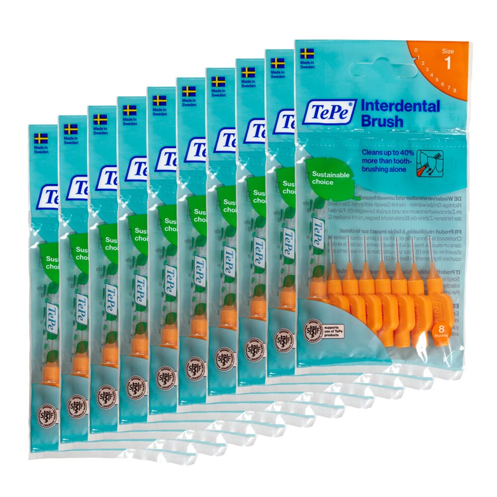 10x TePe Interdentale Ragers Original 0,45 mm Oranje 8 stuks