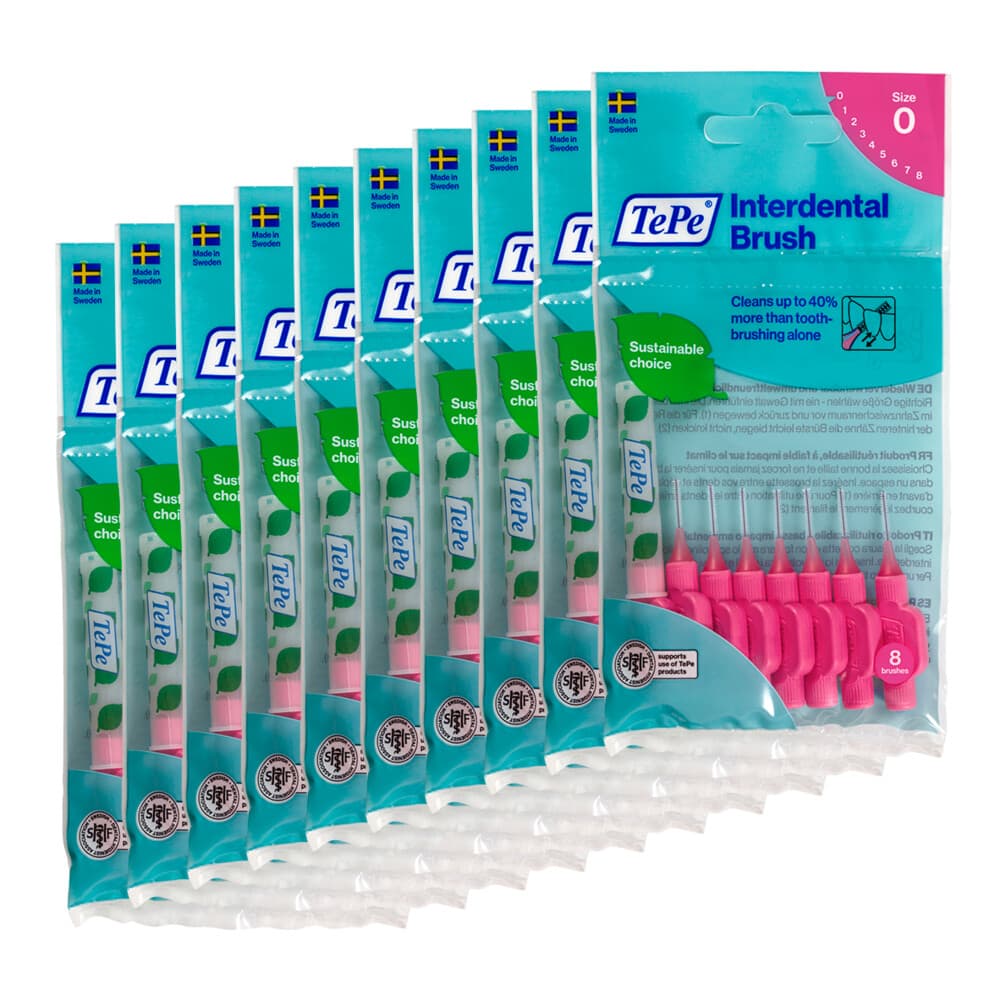 10x TePe Interdentale Ragers Original 0,4 mm Roze 8 stuks