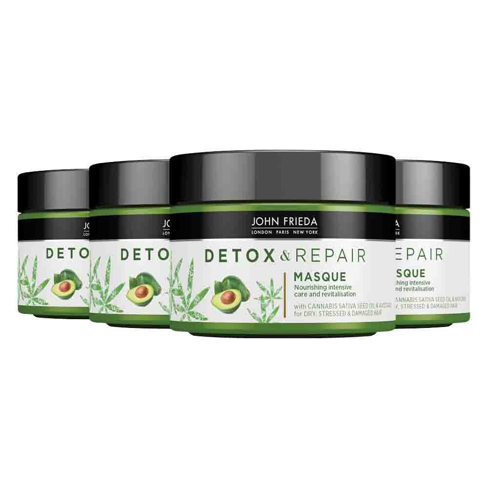 4x John Frieda Detox&Repair Haarmasker 250 ml