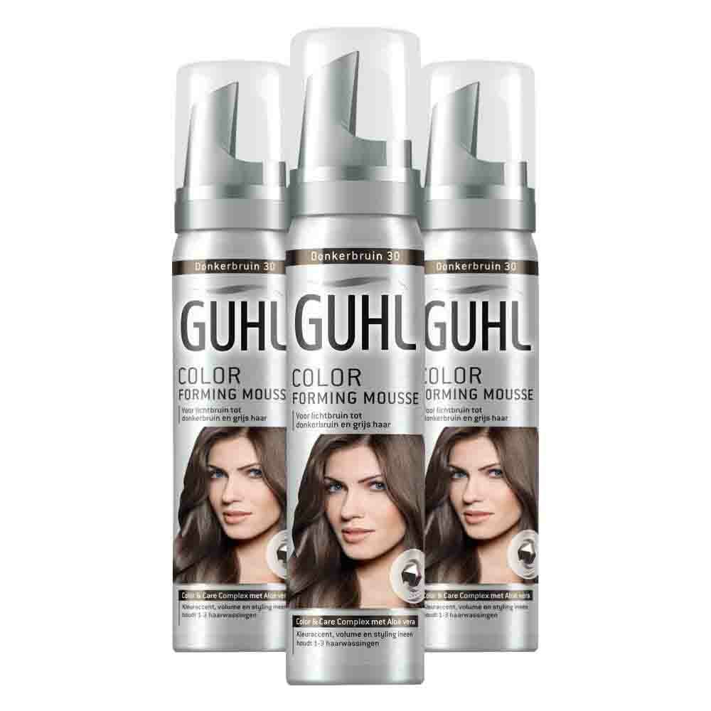 3x Guhl Color Forming Mousse Donker Bruin 30 75 ml