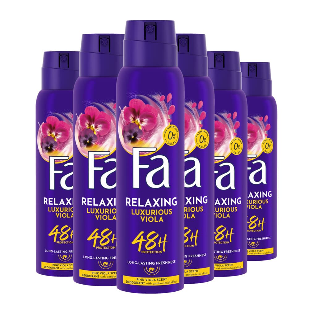 6x Fa Deodorant Spray Luxurious Viola 150 ml