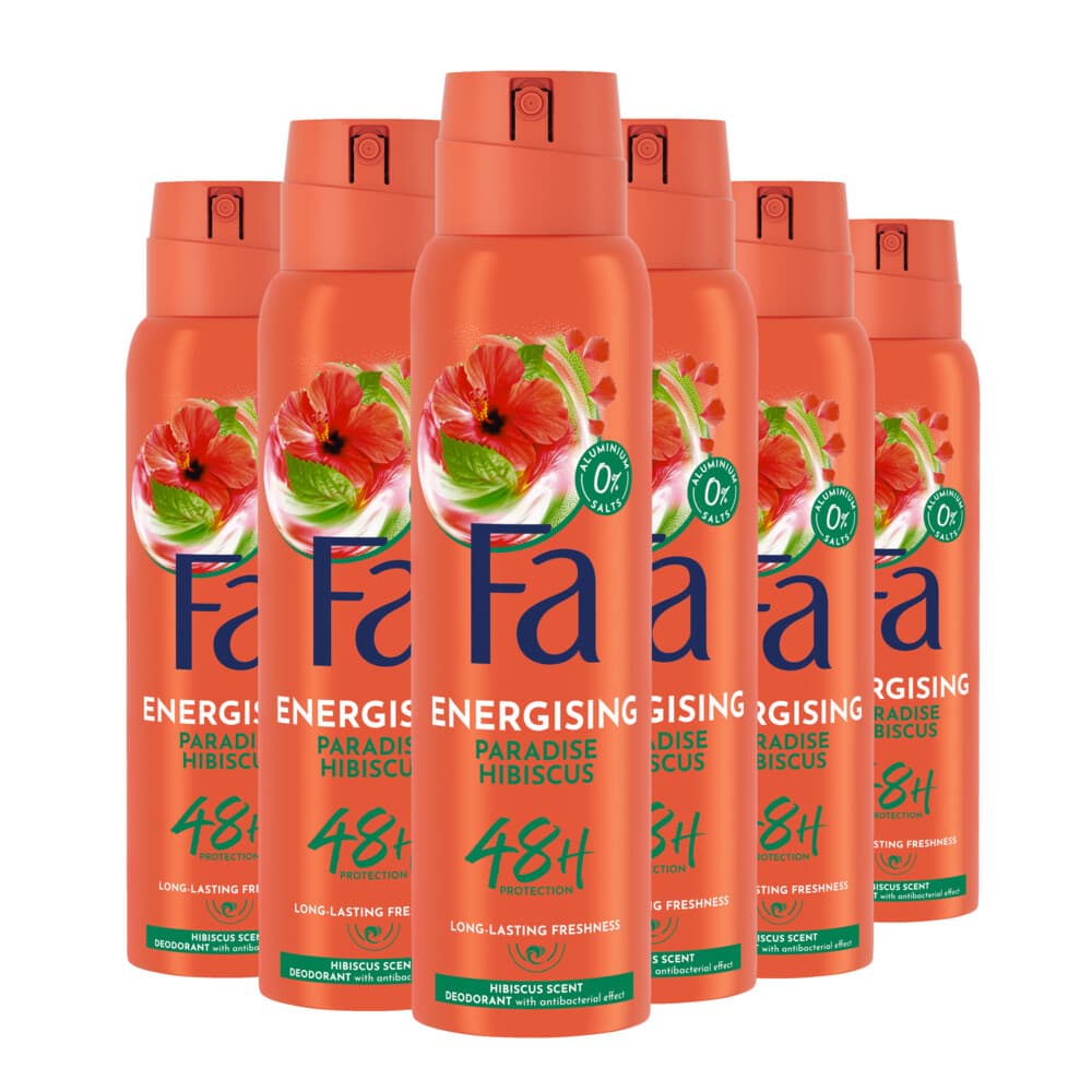 6x Fa Deodorant Spray Paradise Hibiscus 150 ml