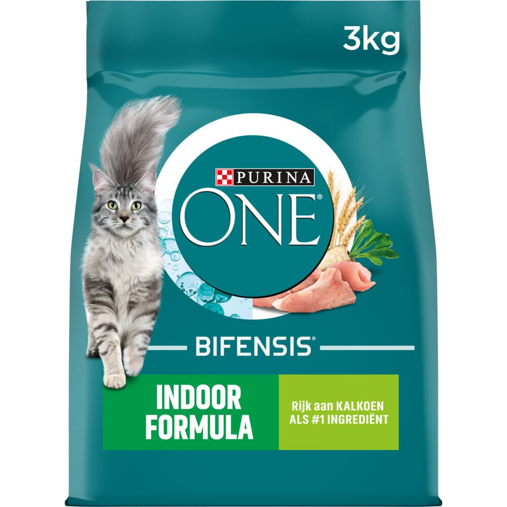 Purina ONE Kattenvoer Droog Indoor Kalkoen 3 kg