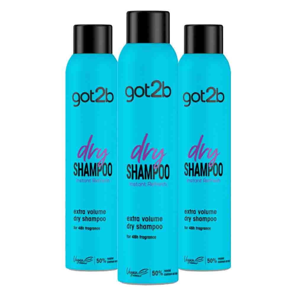 3x Got2b Droogshampoo Extra Volume 200 ml