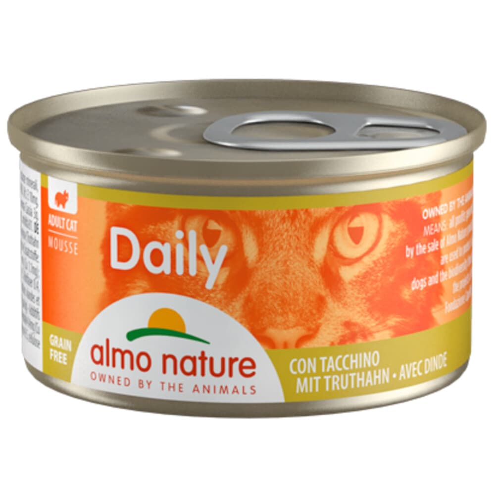 48x Almo Nature Daily Menu Mousse Kattenvoer Nat Kalkoen 85 gr