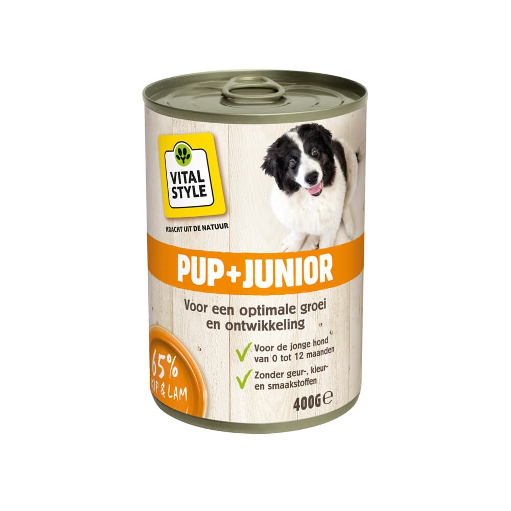 Vitalstyle Hondenvoer Blik Puppy - Junior 400 gr