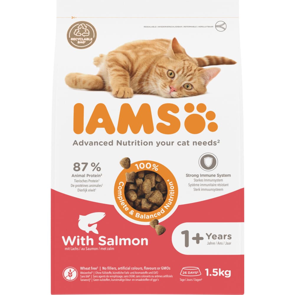 IAMS Kat Adult Zalm 1,5 kg