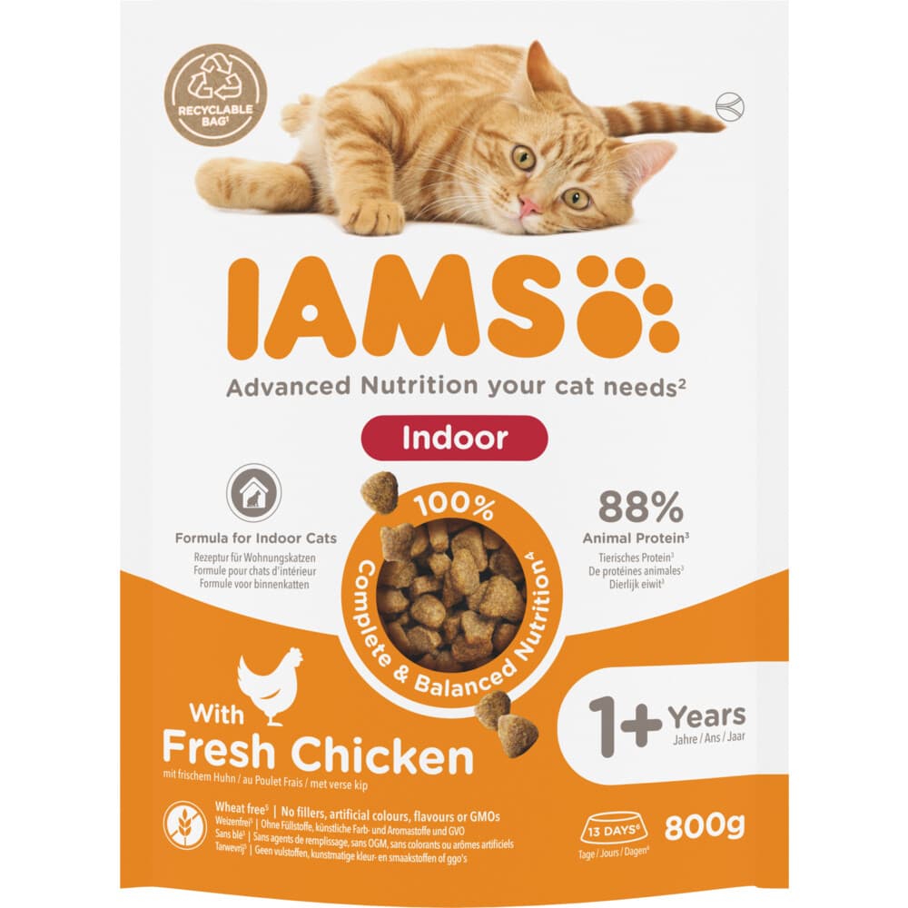 IAMS Kat Adult Indoor Kip 800 gr
