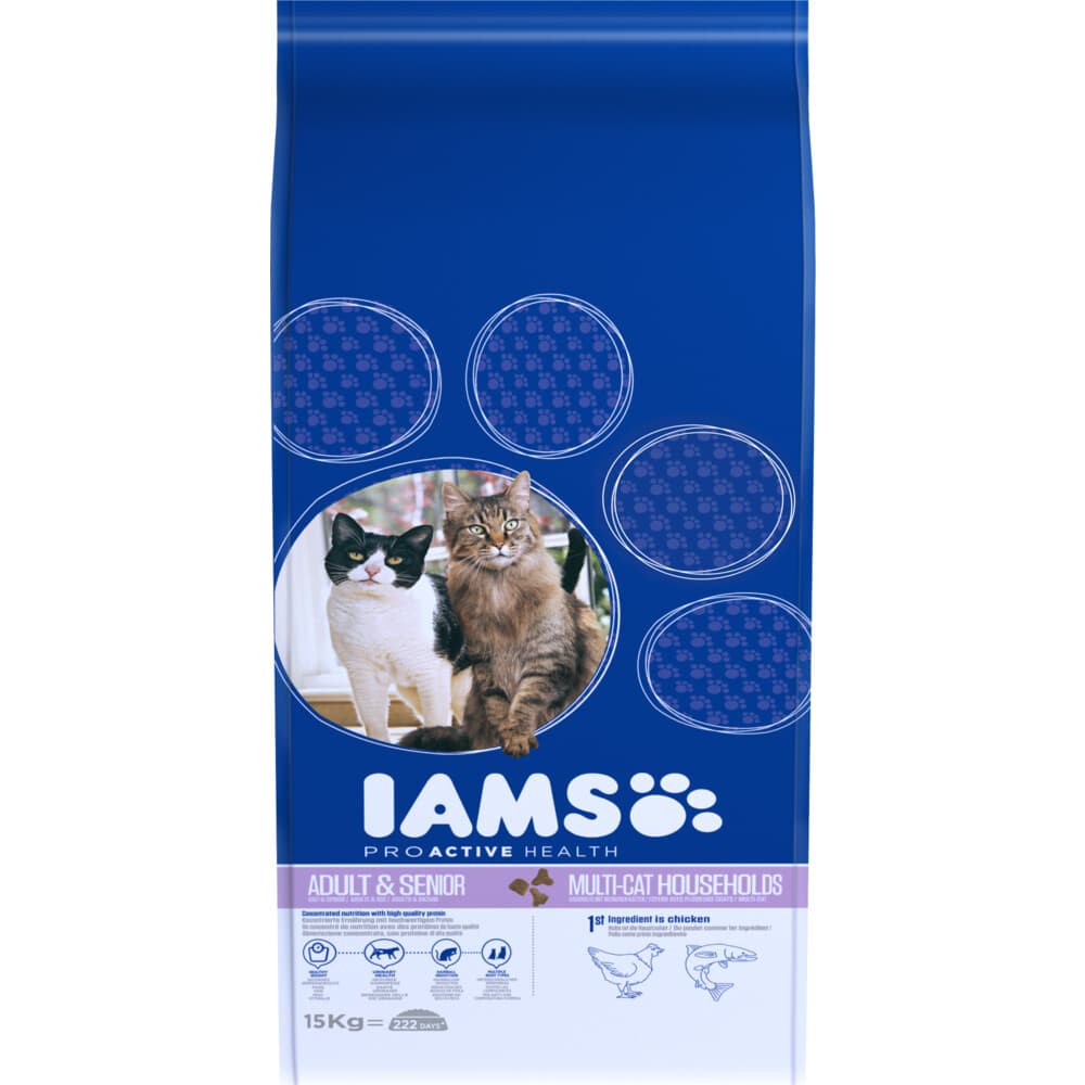 IAMS Kat Adult Multi-Kat Kip&Zalm 15 kg