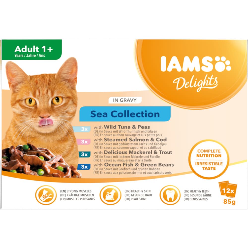 2x IAMS Delights Sea Collection 12 x 85 gr