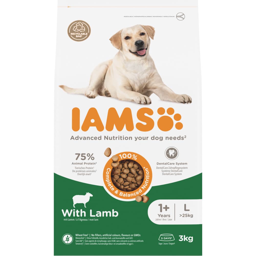 3x IAMS Dog Adult Large Lam 3 kg