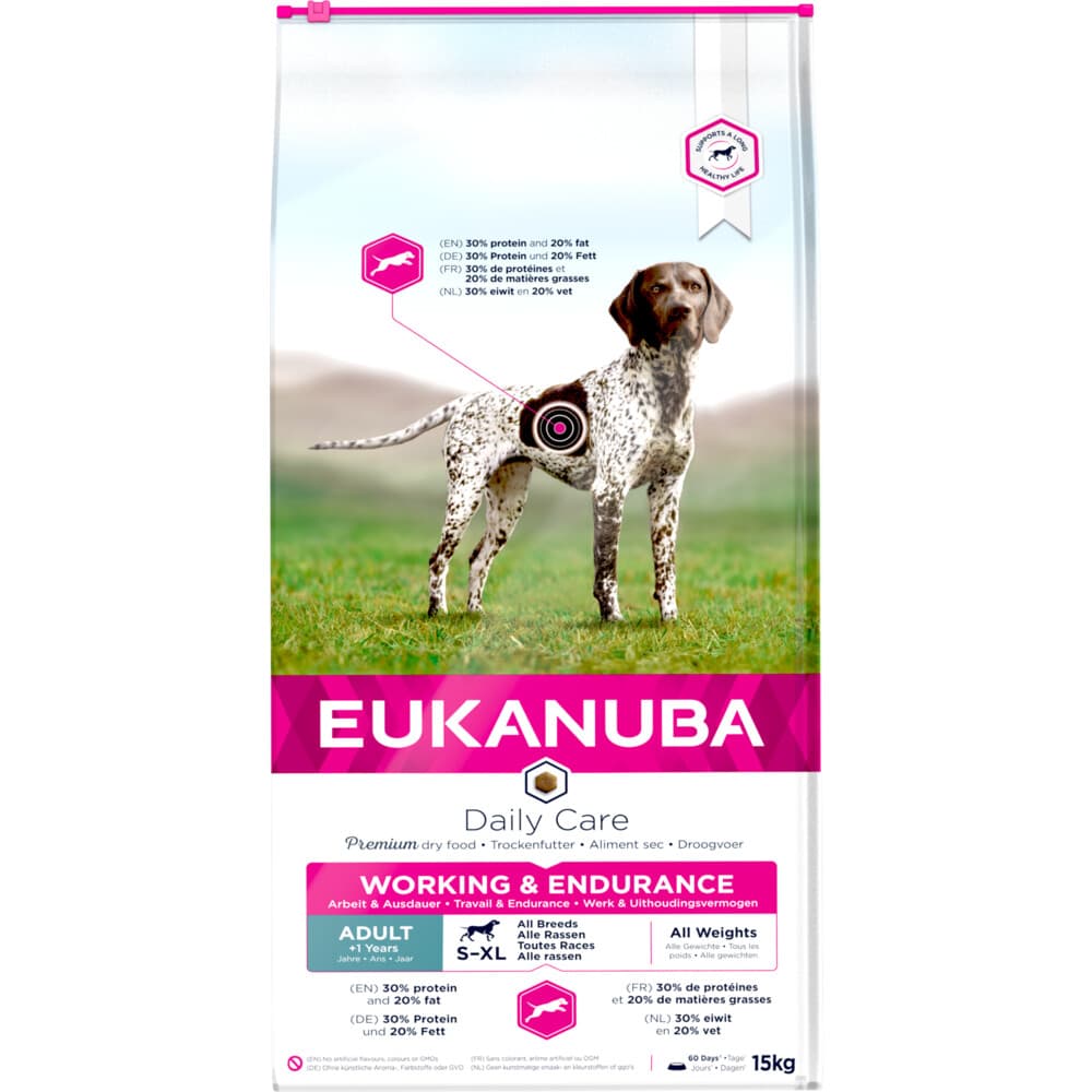 Eukanuba Daily Care Adult Working&Endurance Hondenvoer 15 kg