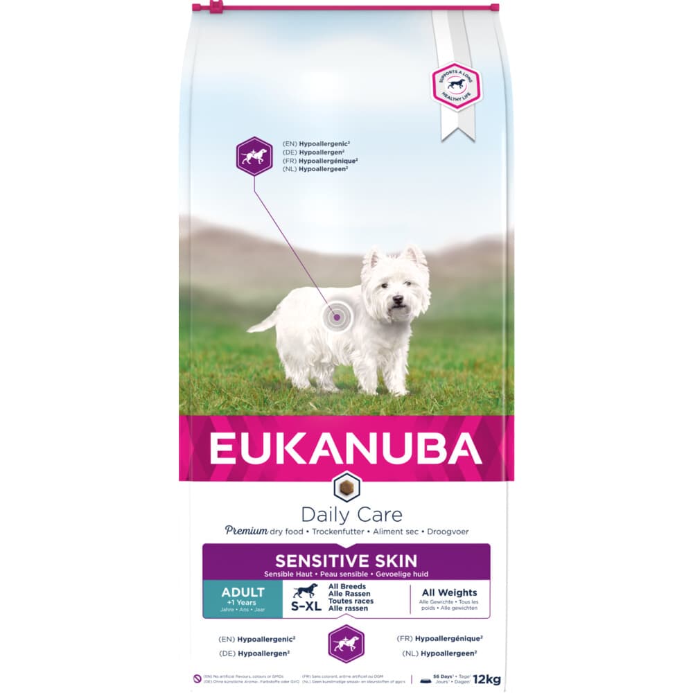 Eukanuba Daily Care Sensitive Skin Hondenvoer 12 kg