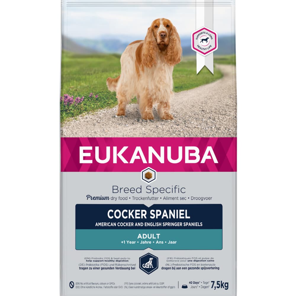Eukanuba Adult Cocker Spaniel Hondenvoer Kip 7,5 kg