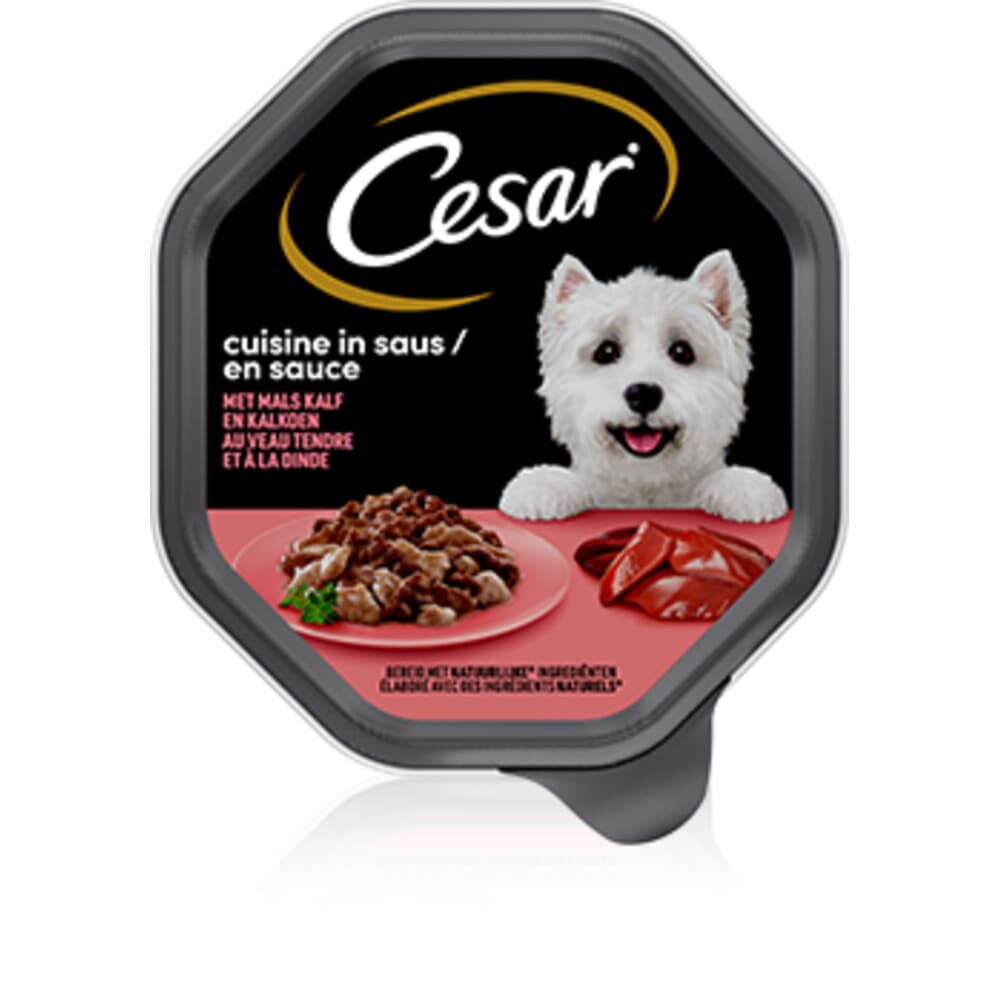 Cesar Cuisine in Saus Kuipje Kalf en Kalkoen 150 gr