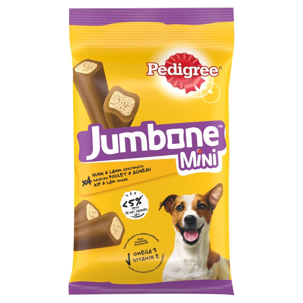 Pedigree Jumbstone Hondensnacks Mini Kip&Lam 160 gr