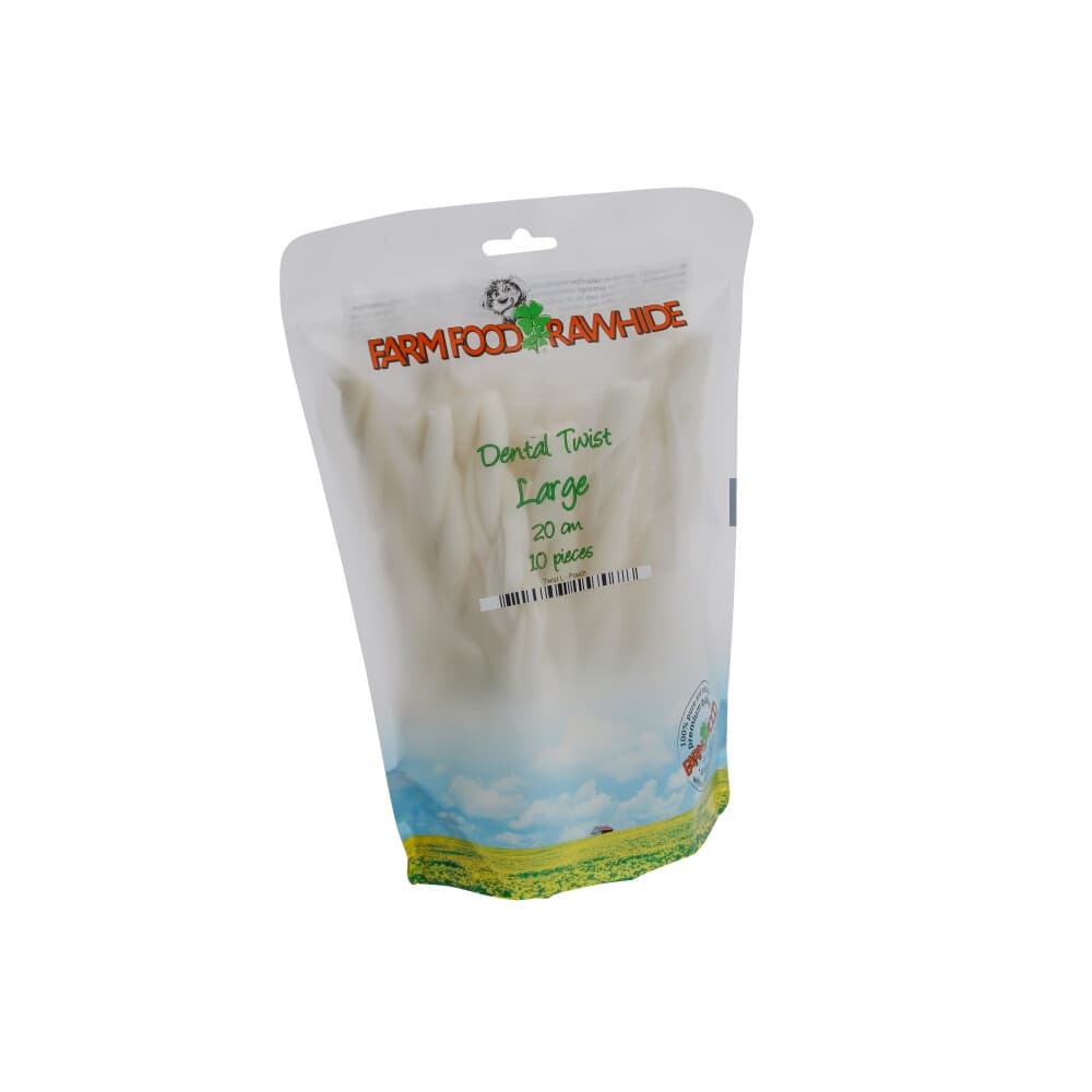 6x Farm Food Rawhide Dental Twist L 10 stuks