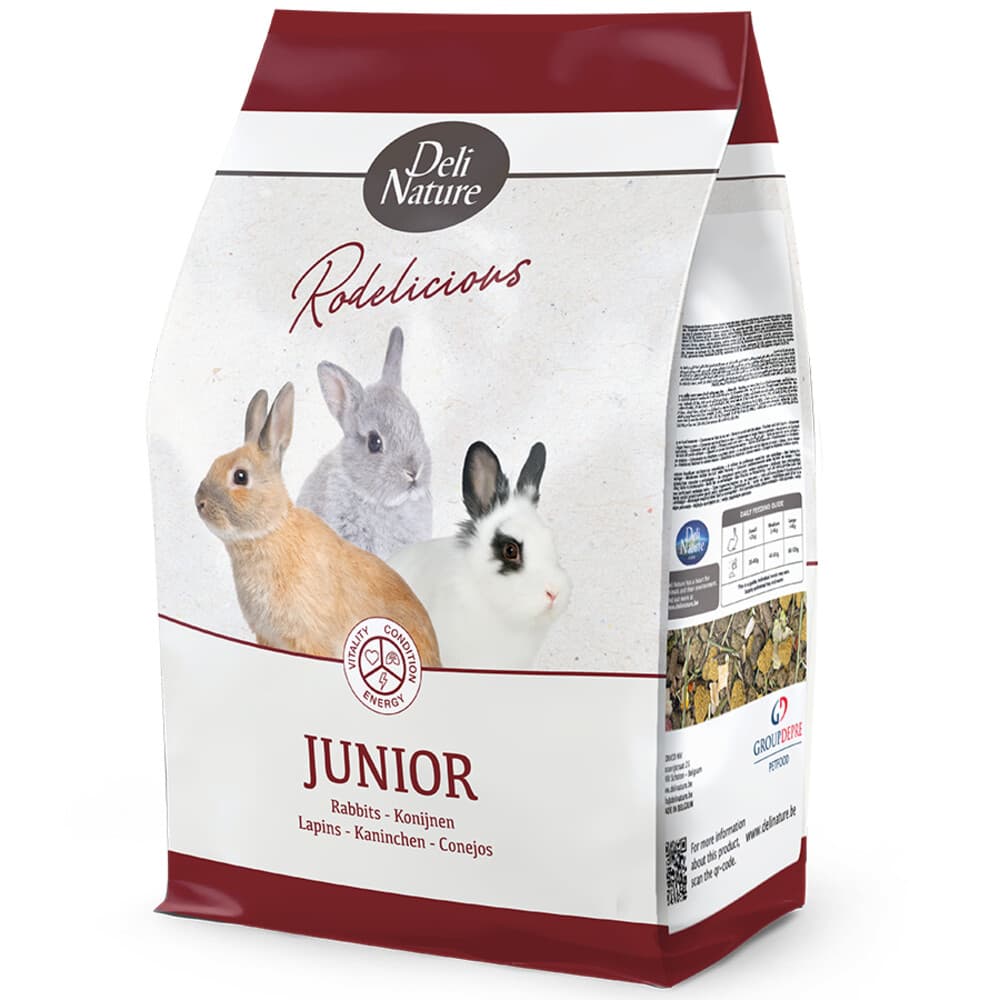 4x Deli Nature Konijnenvoer Rodelicious Junior 2,5 kg