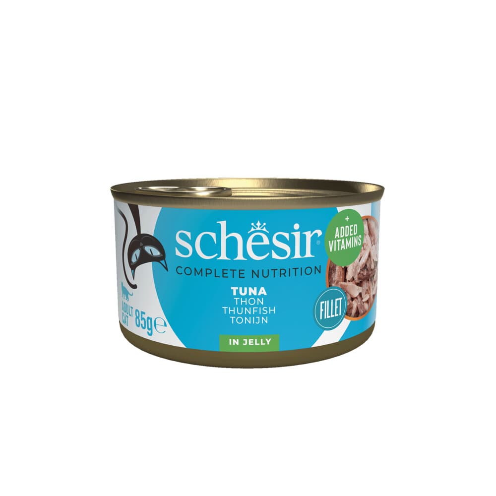 12x Schesir Kattenvoer Tonijn in Gelei 85 gr