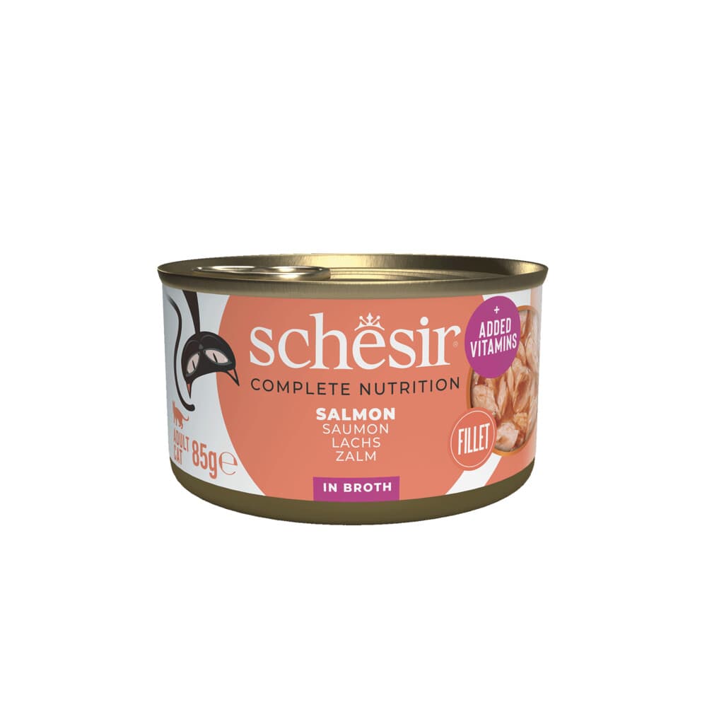 12x Schesir Kattenvoer Gekookte Zalm 85 gr