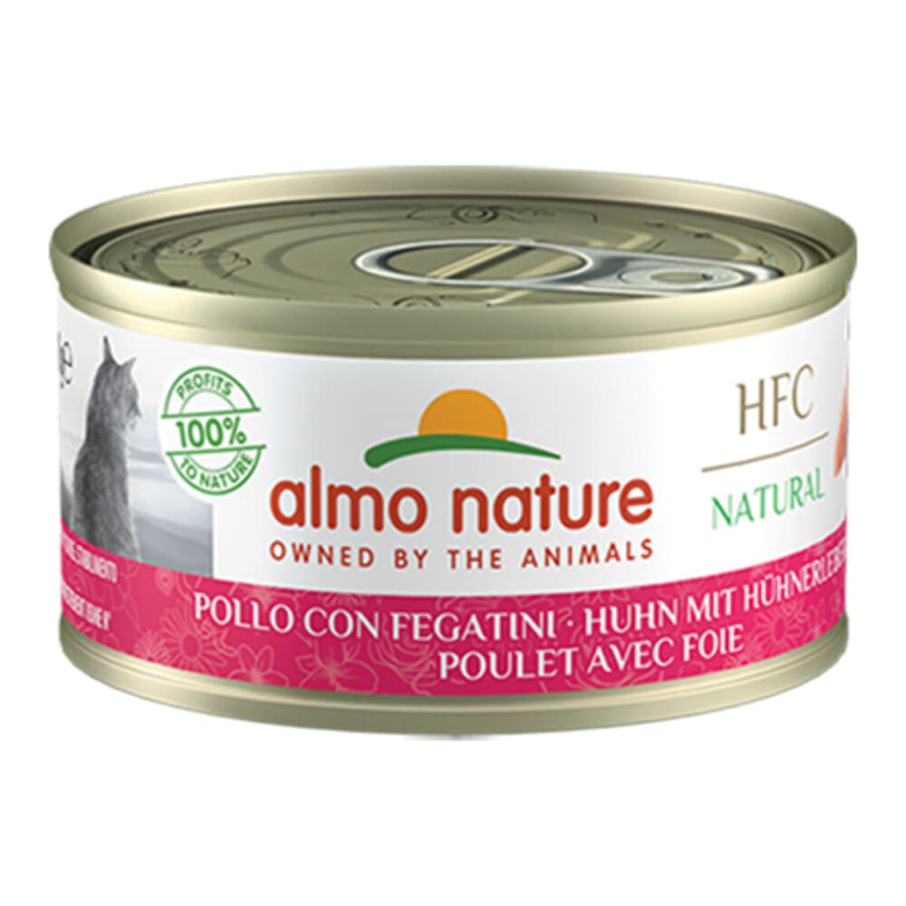 Almo Nature HFC Natural Kattenvoer Nat Blikje Kip en Lever 70 gr
