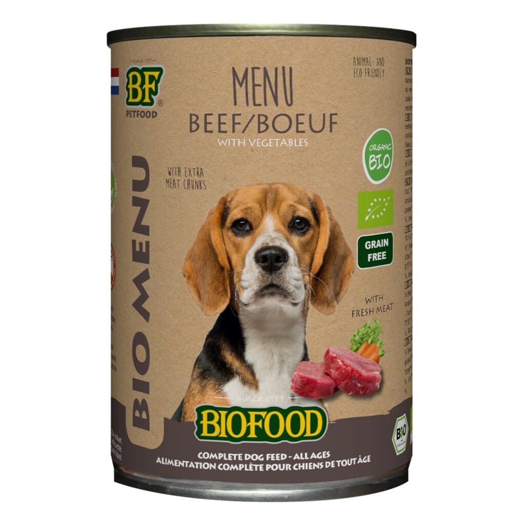 BF Petfood Biofood Organic Rund Menu 400 gr