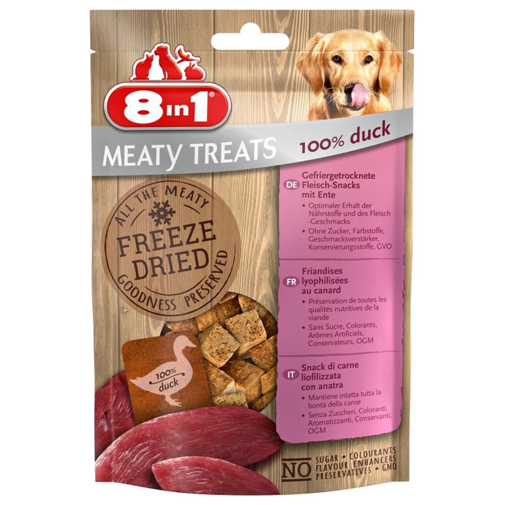 8x 8in1 Meaty Treats Eend 50 gr