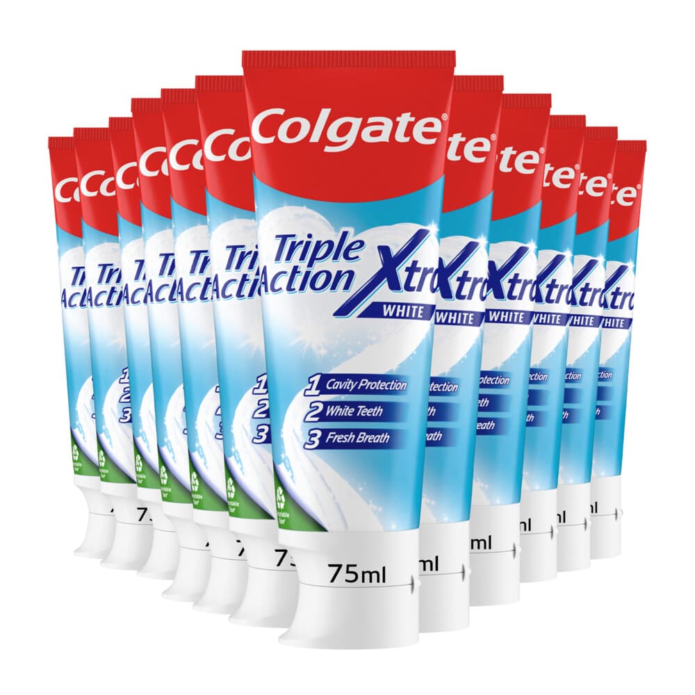 12x Colgate Tandpasta Triple Action Xtra White 75 ml