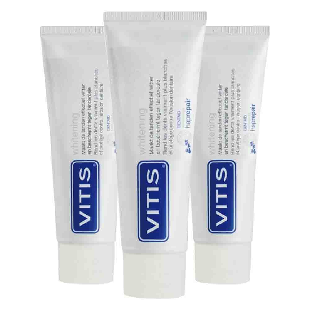 3x Vitis Tandpasta Whitening 75 ml