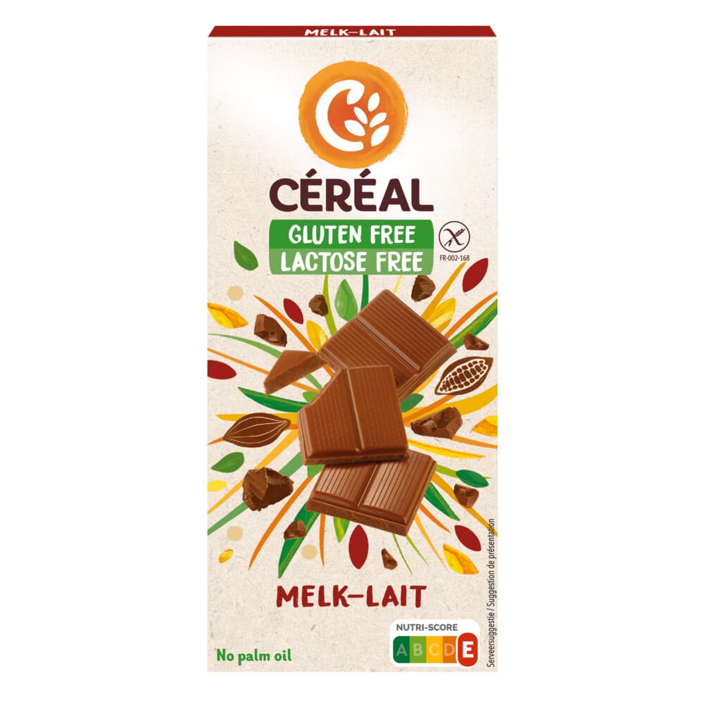 Céréal Melkchocolade Tablet Glutenvrij en Lactosevrij 100 gr