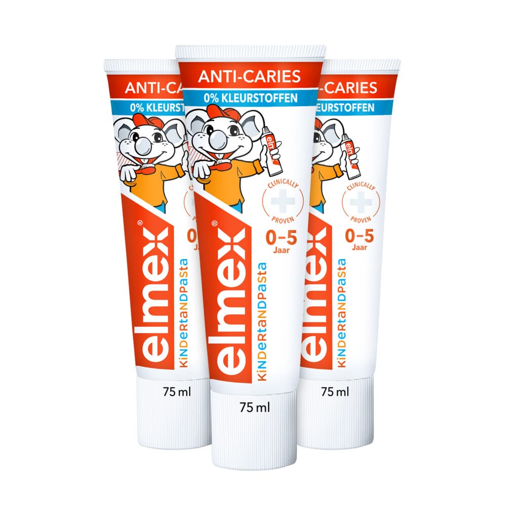 3x Elmex Gel-Tandpasta Peuter (0-5 Jaar) 75 ml
