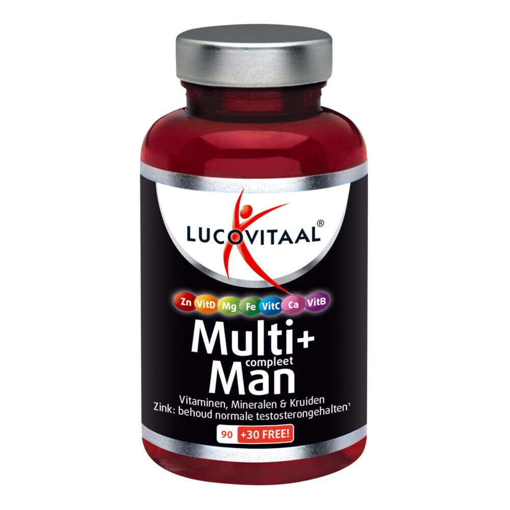 Gratis Verzending: 3x Lucovitaal Multi + Compleet Man 120 tabletten
