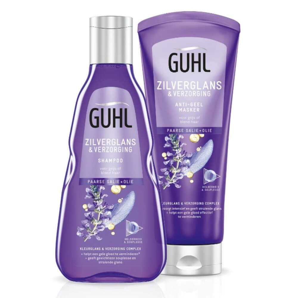 Guhl Zilverglans - Shampoo 1x 250 ml&Haarmasker 1x 200 ml - Pakket
