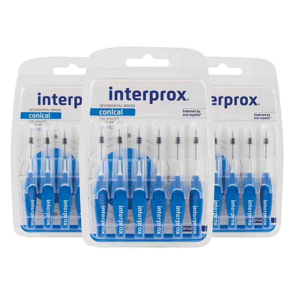 3x Interprox Ragers Conical Blauw PHD 1.7 6 stuks