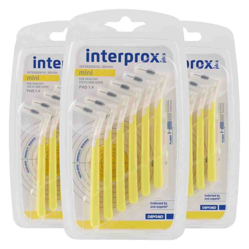 3x Interprox Ragers Plus Mini Geel PHD 1.4 6 stuks