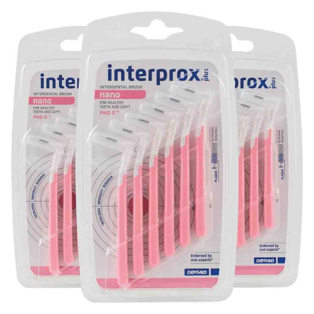 3x Interprox Ragers Plus Nano Roze PHD 0.7 6 stuks