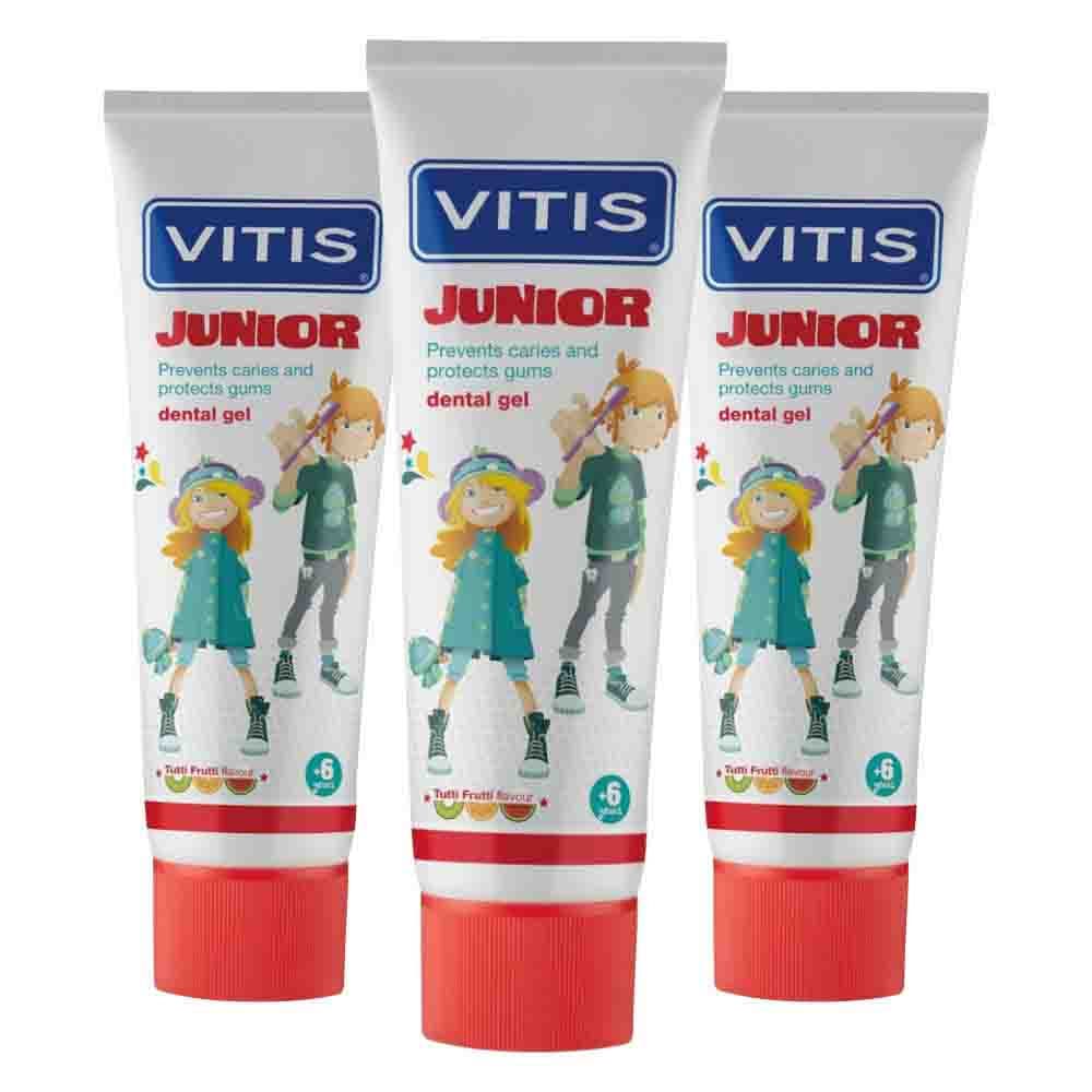 3x Vitis Tandpasta Junior 75 ml