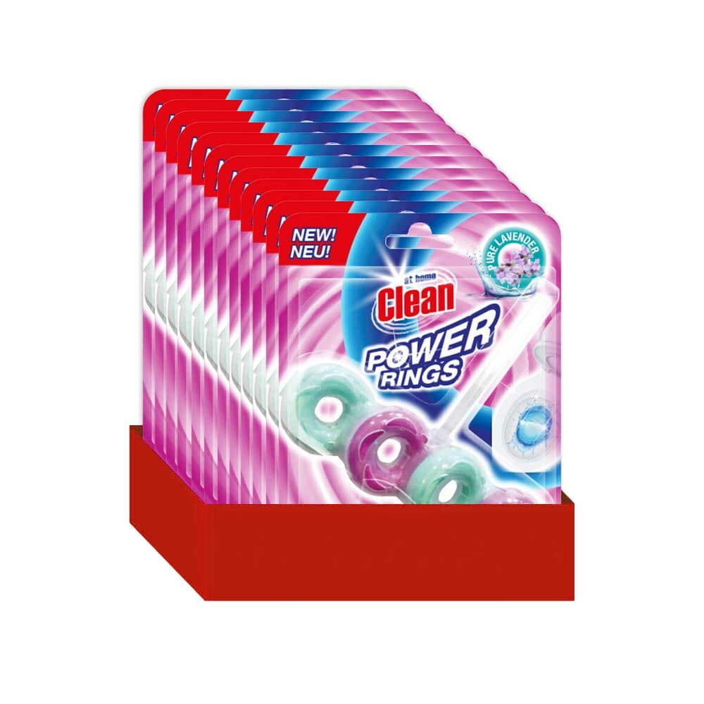 12x At Home Toiletblok Power Rings Pure Lavender 40 gr
