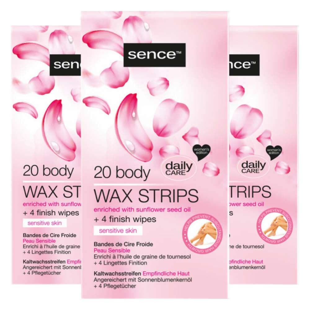 3x Sence Wax Strips voor het Lichaam 20 stuks