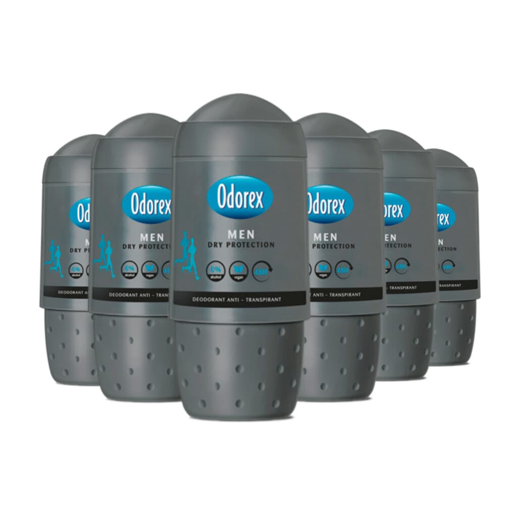 6x Odorex Deodorant Roller For Men Dry Protection 50 ml
