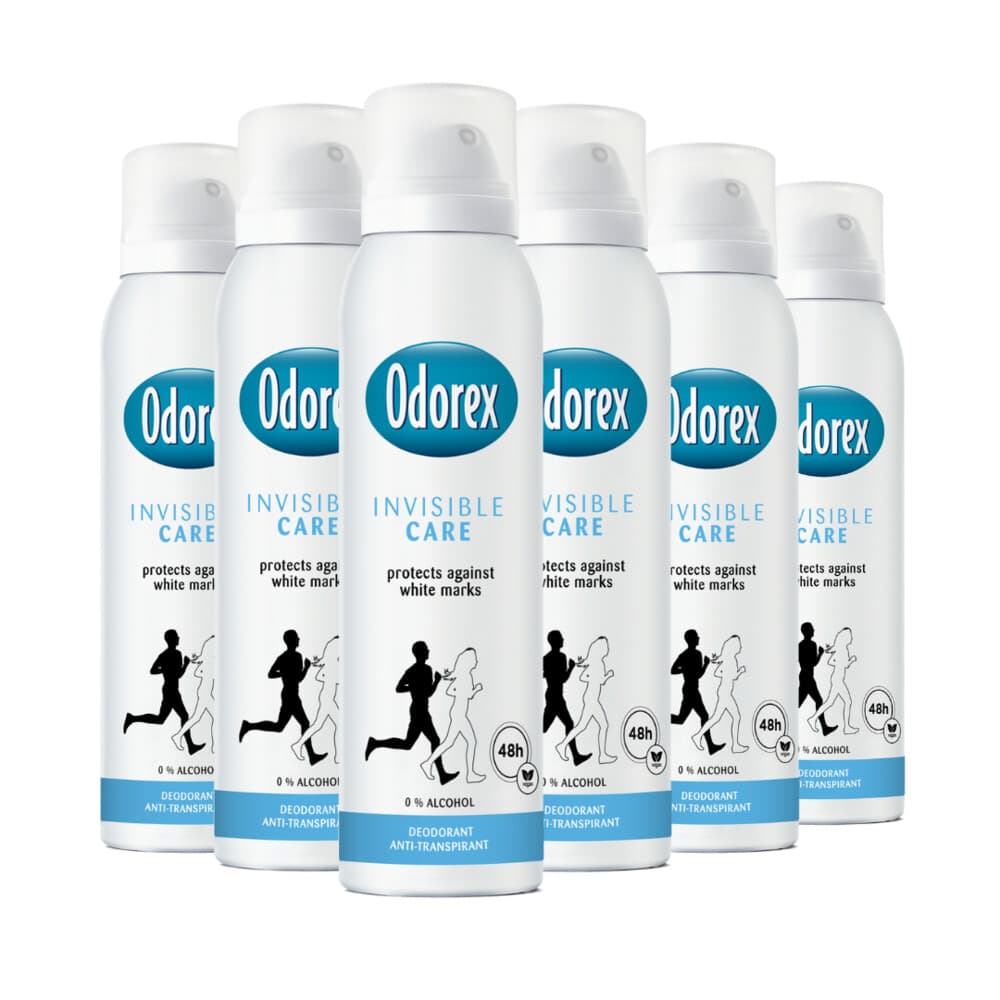 6x Odorex Deodorant Spray Invisible Care 150 ml