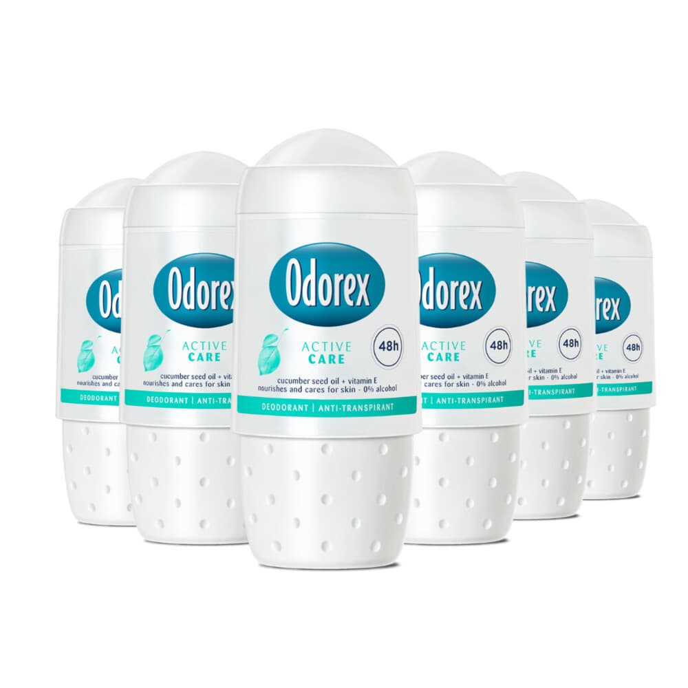 6x Odorex Deodorant Roller Active Care 50 ml