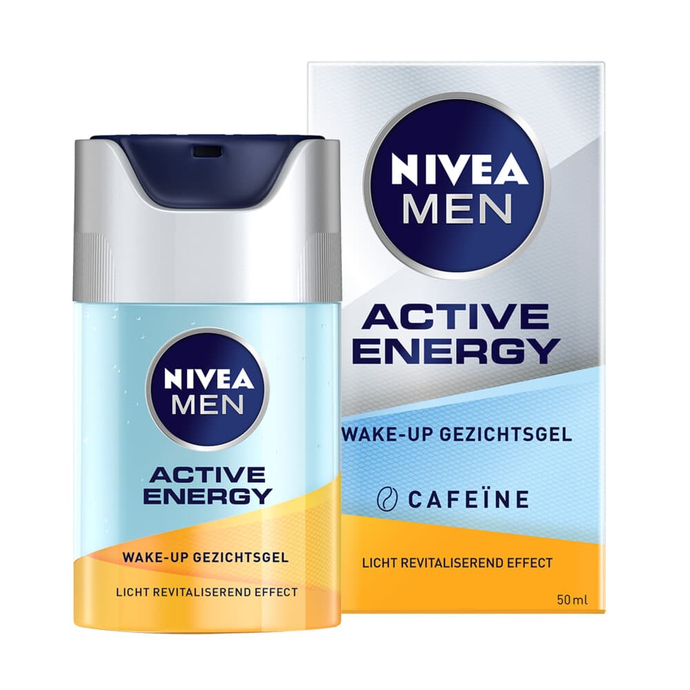 1+1 gratis: NIVEA Men Wake-up Gezichtsgel Active Energy 50 ml